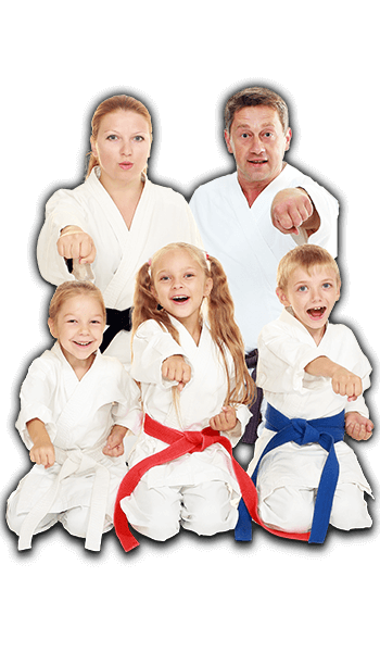 Martial Arts Lessons for Families in Springfield VA - Sitting Group Family Banner